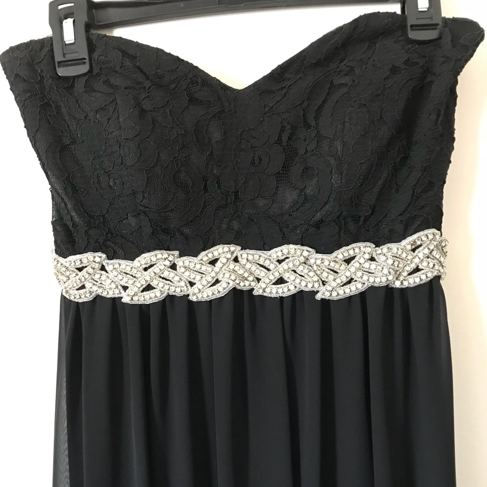 Black lace formal dress